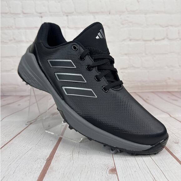 Adidas ZG23 Black Silver Metallic Grey Spike Golf Shoes Mens Size 9 (GW1178) - Picture 1 of 10